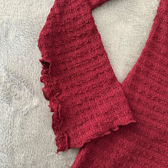 NWT Wild Fable Red Long Sleeve Mini Dress XS Whimsigoth Witchy Romantic - Picture 2 of 5